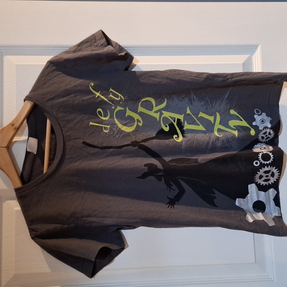 Gray Defy Gravity Wicked Tee Shirt Large